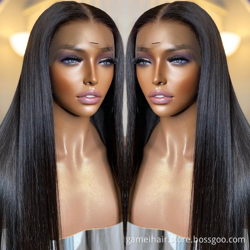 Vendor Straight Hd Transparent Lace Front Human Hair Wigs For Black Women 360 Lace Frontal Wig Glueless 100 Virgin Full Lace Wig